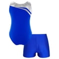 thumbnail image 2 of Alvivi Leotards for Girls Gymnastics Sleeveless Bodysuit with Shorts Ballet Dance Unitard Practice Outfits Royal Blue 14, 2 of 7