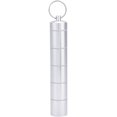 thumbnail image 1 of Pill Box, Aluminum Alloy Waterproof Daily Small Pill Organizer for Outdoor Travel, Keychain Pill Holder, 1 of 8