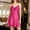 Hot Pink, variant on Pretxorve Women Nightgown Solid Soft Casual V Neck Spaghetti Strap Sleeveless Loungewear Sleep Dress