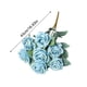 thumbnail image 3 of Ramo de rosas artificiales: 7 rosas artificiales realistas con tallos y hojas para ramos de boda, centros de mesa, fiestas, hogar, oficina y bricolaje. Diseño floral para residencia., 3 of 8