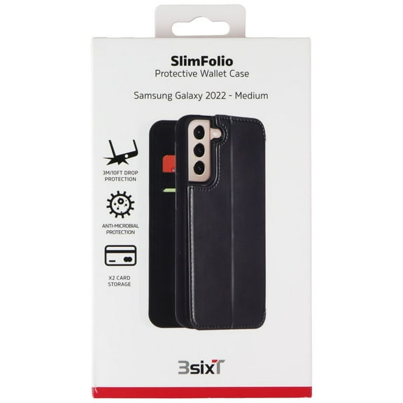 3SIXT SlimFolio Series Case for Samsung Galaxy (S22 ) - Black