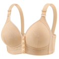 thumbnail image 4 of Sopiago Front Closure Bras for Women Plus Size No Wire Bra for Senior Convenient Light Shaping Bra for Senior Women Beige,36, 4 of 4