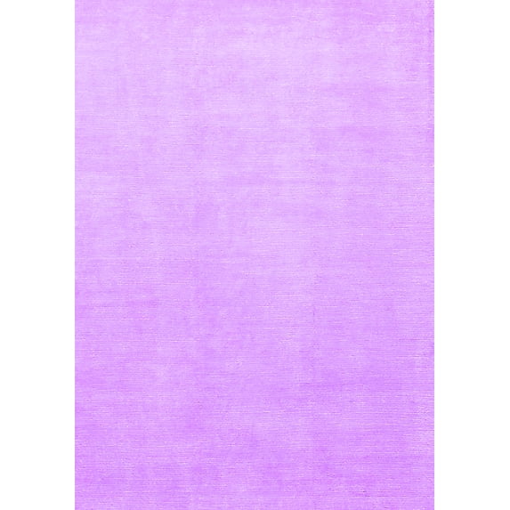 Ahgly Company Indoor Rectangle Solid Purple Modern Area Rugs, 4' x 6'