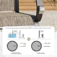 thumbnail image 5 of Sophia & William 6Pcs Outdoor Patio Dining Set with 10Ft Beige Umbrella Metal Table and Highback Textilene Chairs Set 23" Deeper Seat Patio Furniture Set, 5 of 13