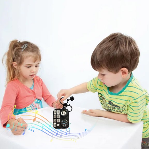 ABPWLY Toys DJ Keychain Pendant with Sound Mini Musical Instrument Car Keychain Bag Charm Electronic Music Toy Kids