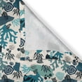 thumbnail image 4 of Ambesonne Underwater Valance Pack of 2, Marine Life Abstract Art, 42"X18", Petrol Blue Ivory, 4 of 5