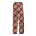 thumbnail image 6 of JGNGSHN Men's Wide Leg Plaid Pajama Pants, Drawstring Elastic Waist Sleep Pants with Pocket, Soft Lounge Trousers for Men, 6 of 8