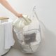 thumbnail image 1 of Cesta plegable de la ropa sucia con malla Cesta de ropa sucia | Tela de poliéster transpirable, almacenamiento colgante montado en la pared, 52,5x40x30cm | Opciones rosas, blancas, beige, 1 of 6