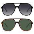 thumbnail image 1 of YDAOWKN Gafas de sol de aviador cuadradas retro para mujer y hombre, gafas de sol vintage de los años 70 con doble puente, 1 of 1