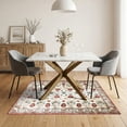 thumbnail image 3 of ODIKA 5'x7' Ultra-Soft Area Rug, Red Cream Vintage Hallways Faded Design Intricate Floral Motif with Antique Detailing Washable, Bare feet friendly, Silk-Touch for Bedroom Home office, 3 of 7
