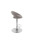 thumbnail image 4 of CorLiving Round Open Back Adjustable Fabric Barstool, set of 2, 4 of 9