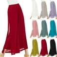 thumbnail image 6 of Tejiojio Pants for Women Flowy Dressy Solid Color Breathable Casual Elastic High Waist Wide Leg Pants with Pocket, 6 of 6