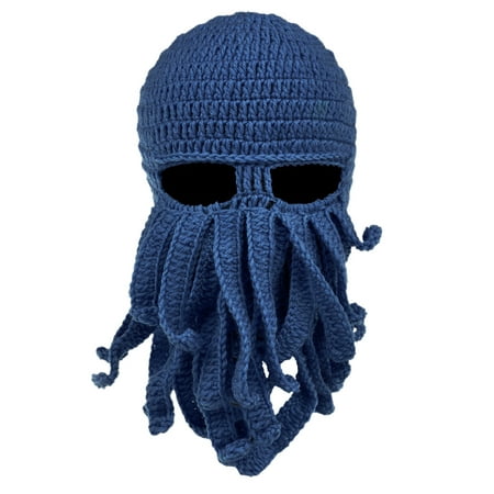 Vbiger Beard Hat Beanie Hat Knit Hat Winter Warm Octopus Hat Windproof Funny Men & Women