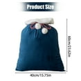 thumbnail image 2 of Deluxe Extra Large Velvet Santa Bags, Giant Christmas Sacks for Xmas Toys, Gifts & Holiday Wrapping Light Ashy, 2 of 5