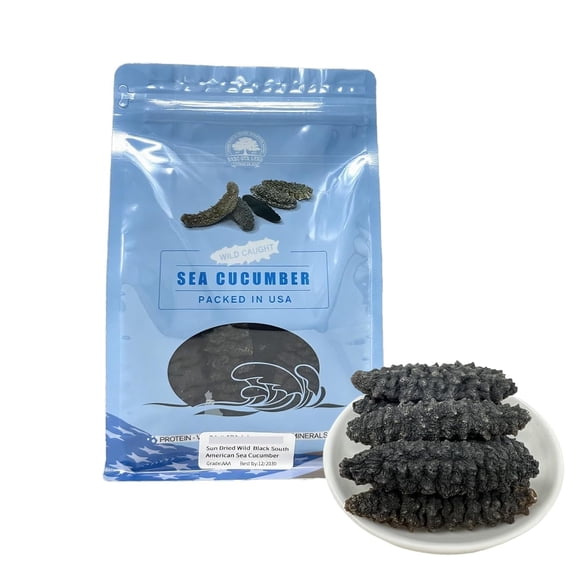 Dried Sea Cucumber,Wild Caught Sun Dried South American Sea Cucumber All Natural Nutritious,Small 8oz/bag