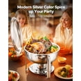 thumbnail image 2 of VEVOR 5 Qt 4 Pack Round Chafing Dish Buffet Set Full-Size Pan Stainless Steel Silver, 2 of 9