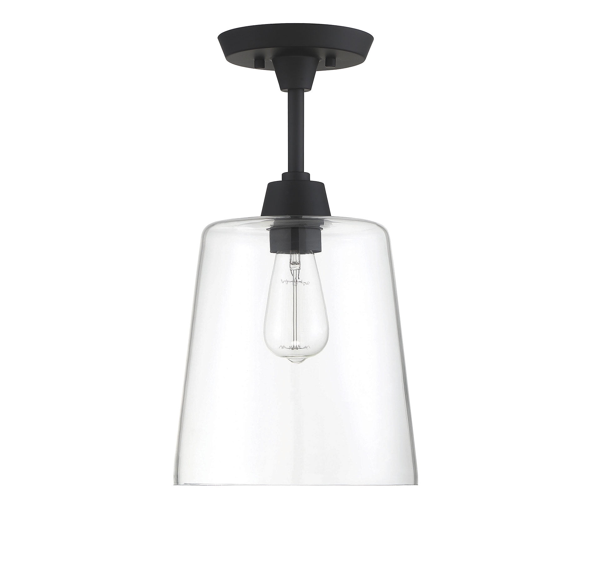 Trade Winds Lighting 1-Light Ceiling Light In Matte Black