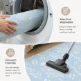 thumbnail image 5 of Washable Area Rugs 9x12 FT Light Blue Botanical Rugs for Living Room Non-Slip Non-Shedding Low-Profile Rectangle Spring Summer Chic Wildflowers Large Rug Carpet for Bedroom Dining Room Home Decor, 5 of 8