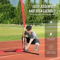 thumbnail image 6 of KFFKFF Barricade Backstop Net, Portable Barricade Backstop 16x10ft Tennis Sports Obstacle Softball Practice Net w/Carry Bag for Baseball Softball Soccer Hockey Training, 6 of 9