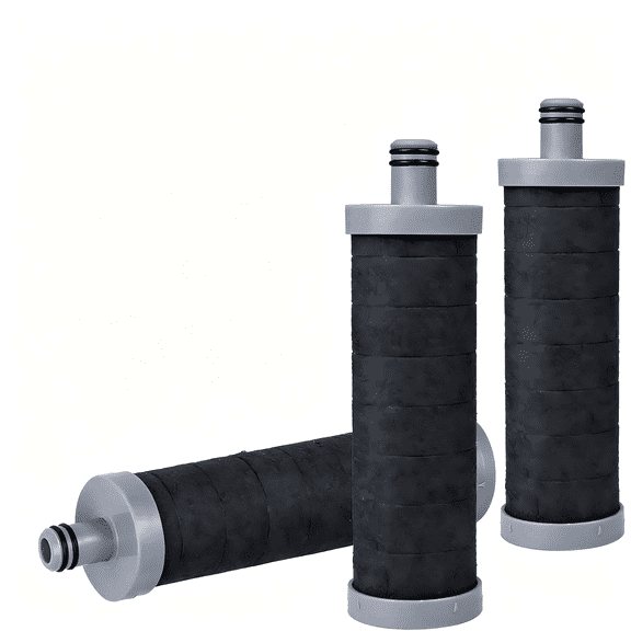 Activated Carbon Shower Filter Cartridges 3 Pack, Universal Shower Filter Replacement, Reduces Chlorine & Heavy Metals for Dry Skin & Hair
