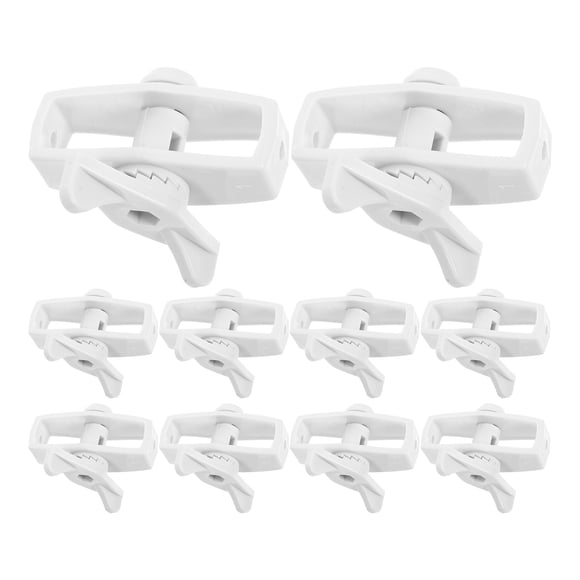 HOMEMAXS 10 Pcs Chain Link Fence Post Extender Cable Tensioner White Color