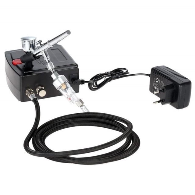100-250V Professional Gravity Dual Action Airbrush Kit Air Compressor for Tattoo Manicure Craft Spray Model Nail