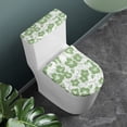 thumbnail image 2 of COEQINE Green Hibiscus Flower Toilet Lid Cover and Toilet Tank Cover, Machine Washable Easy Installation Breathable Toilet Cover 2 Piece Set for Home Bathroom Decor, 2 of 7
