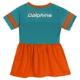 thumbnail image 3 of Girls Preschool Aqua Miami Dolphins Stadium Lights Fashion Jersey Dress, 3 of 3