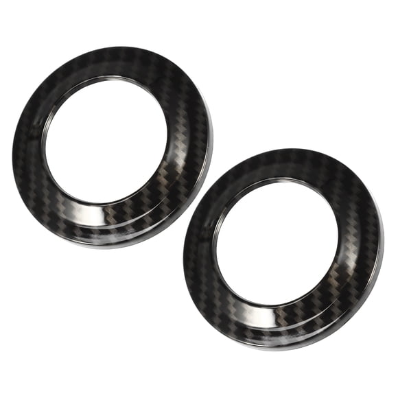 2uds A Pilar Altavoz Cubierta para Jeep Carbono Fibra Patrón Negro