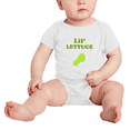thumbnail image 2 of Cute Baby Bodysuit Lil' Lettuce Vegetable Funny Boy & Gril Jumpsuits (White, 18-24 Months), 2 of 5