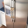 thumbnail image 2 of SEANATIVE Refrigerator Door Handle Covers Set of 6 Neoprene Kitchen Appliance Handle Anti-Dust Protector for Fridge Microwave Kitchen Cabinet Stove Dishwasher, Gray Gold Marble Print, 2 of 7