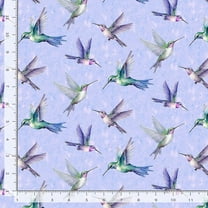 Cotton Garden Delight Flying Hummingbirds Birds Animals Creatures Spring Timeless Treasures Multicolor Cotton Fabric Print by the Yard (BIRD-CD3507-MULTI)