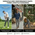 thumbnail image 5 of Men's 4-Way Stretch Dress Pants - Mid-Rise Straight Cut with Elastic Waist (Business Casual), 5 of 10