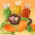 thumbnail image 4 of VETPW 6 Easter Bags Easter Bunny Bags Carrot Bags, Easter Bunny Bags with Ears Velvet Bunny Bags Bunny Ear Bags Easter Gift Bags Easter Sweet Bags Easter Party Bags Candy Bags for Easter Decorations, 4 of 7