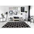 thumbnail image 3 of Modern Indoor Rectangular Carpet, Pad, Mat Caylee Black Shag 2' x 6' Rug, 3 of 7