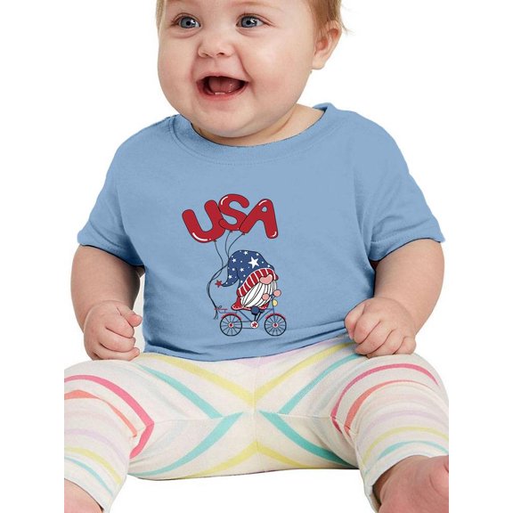 Usa Gnome W Balloons T-Shirt Infant -Image by Shutterstock,  18 Months