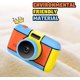 thumbnail image 4 of Cámara para niños Mini cámaras compactas con 2.4quot; pantalla videocámara grabadora digital regalos creativos para niños regalo para 3-10 años de edad niño niña azul Feliz Sencillez, 4 of 5