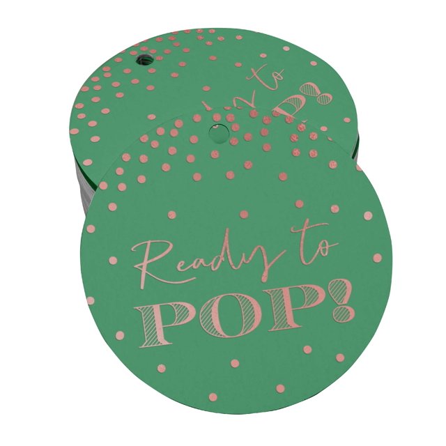 Inkdotpot Rose Gold Foil Paper Hang Tags Ready To Pop Baby Shower Favor Tags 100 Pieces