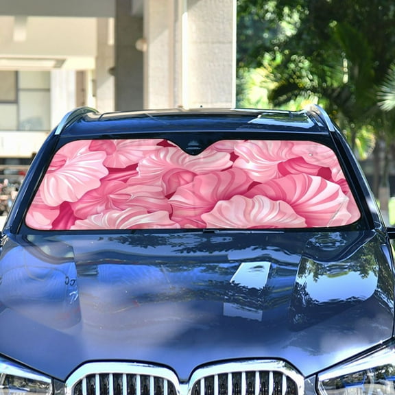 Conches Shells Automotive Front Car Windshield Sun Shade Reflector Foldable for Front Fit for Cars Truck SUVs