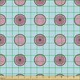 thumbnail image 2 of Dessert Fabric by the Yard, Donuts Strawberry Flavour and Chocolate Pie Rose Jam Bicolour Design, Upholstery Fabric for Dining Chairs Home Decor Accents, Pale Blue Pale Fuchsia by Ambesonne, 2 of 5