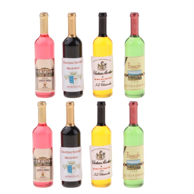 Accesorios de Cocina en miniatura Sunnimix Botellas de vino 1:12