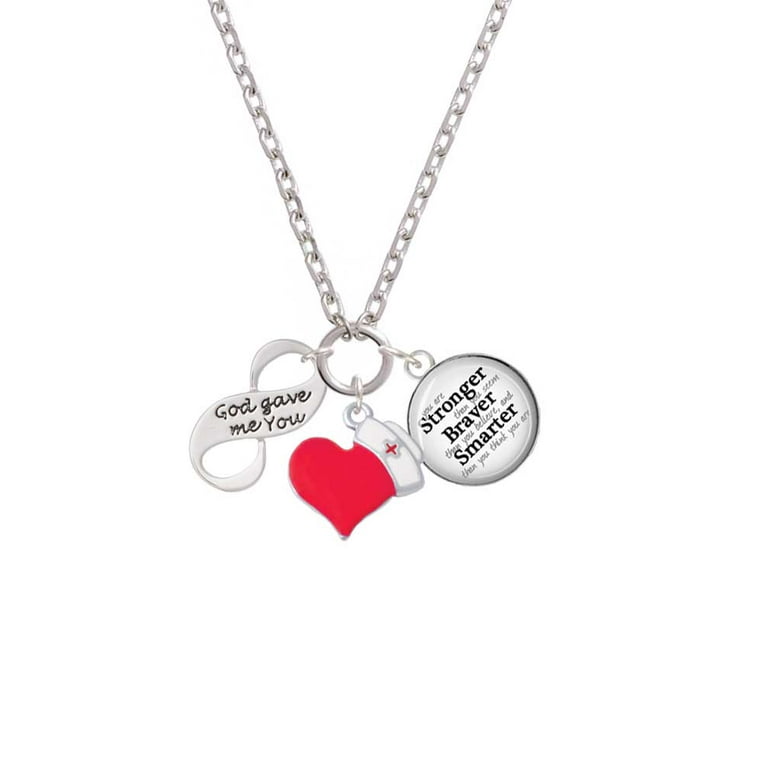 Delight Jewelry God Gave Me You Infinity Sign Red Heart Nurse