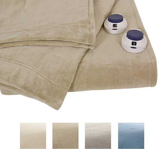 SoftHeat by Perfect FitLuxury Fleece Electric Heated Blanket with Safe & Warm 