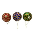 thumbnail image 3 of Kurt Adler 80MM Glass Red, Green and Blue Jewel 6-Piece Ball Ornament Set, 3 of 4