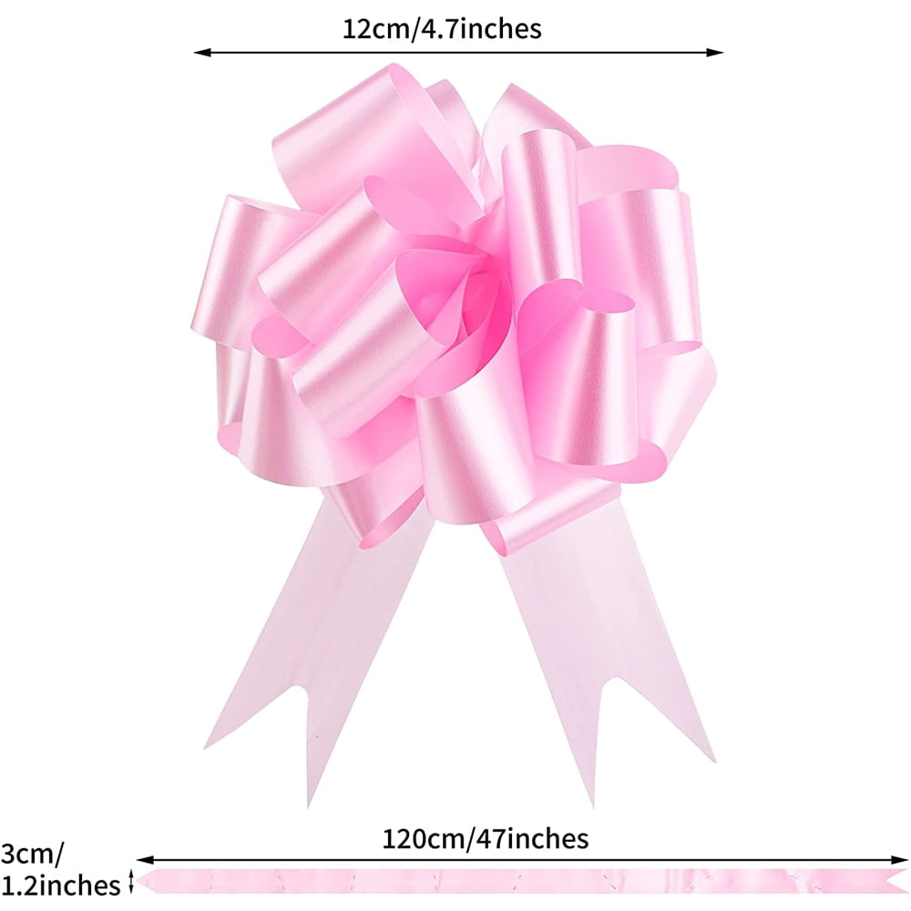 Wide Satin Ribbon Pink Ribbon for Gift Wrapping,23m Satin Ribbon 4 inch  Fabric Ribbon Wide Ribbon,10cm Thick Ribbon Large Pink Bow Ribbon for