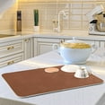 thumbnail image 6 of Dish Drying Mat for Kitchen Counter | Reversible, Super Absorbent & Hanging | 16x18 / 18x24 Inch (S/M)，Brown, 6 of 8