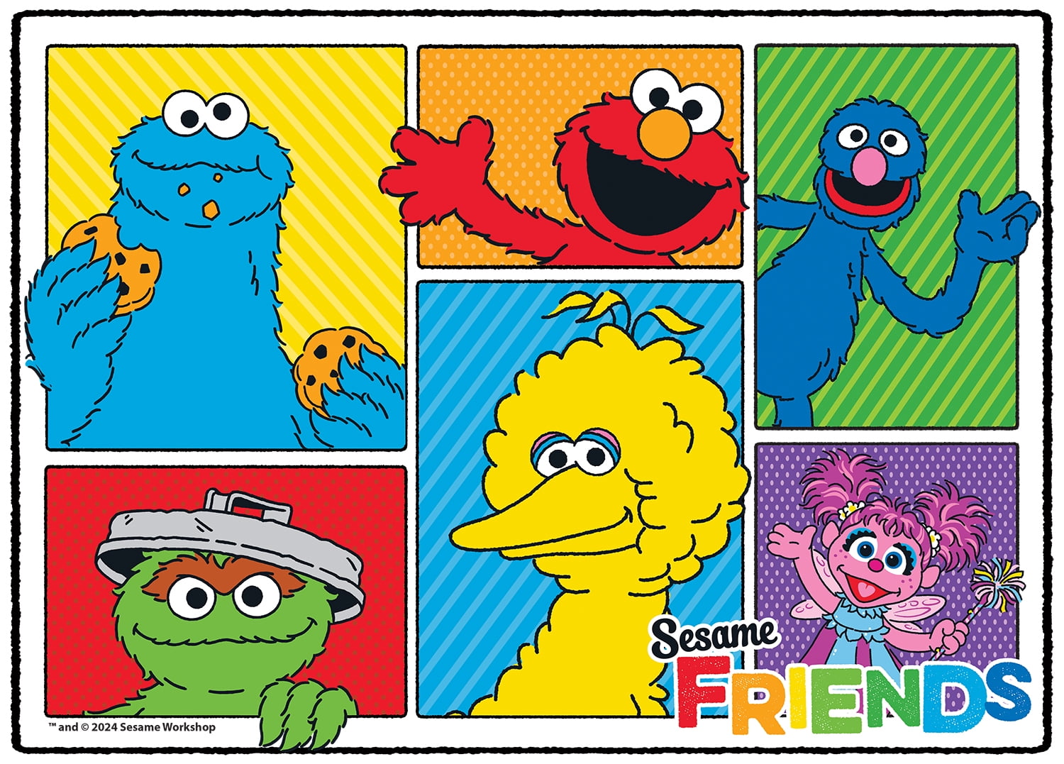 Buffalo Games Sesame Street 4-in-1 Multipack Interlocking Jigsaw Puzzles for Children Ages 6+
