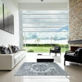 thumbnail image 6 of Ahgly Company Indoor Square Traditional Light Steel Blue Persian Area Rugs, 8' Square, 6 of 6