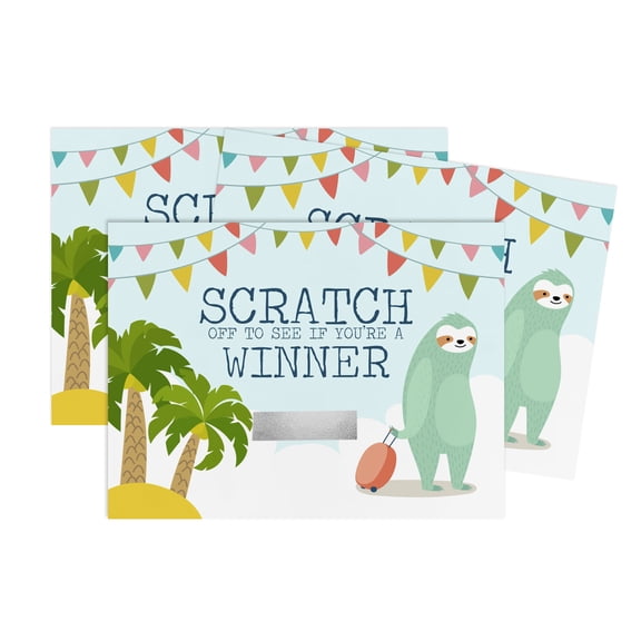 Inkdotpot Boy / Girl Baby Shower Scratch Cards, Pack Of 30, Animals Theme Scratch Off Cards For Baby Shower Games