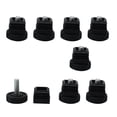 thumbnail image 1 of Leveling Feet 30 x 30mm Square Tube Inserts Kit Furniture Glide Adjustable Leveler for Shelves Desk Table Sofa Legs Black 8 Sets, 1 of 7